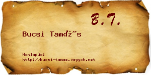 Bucsi Tamás névjegykártya