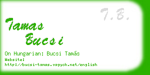 tamas bucsi business card